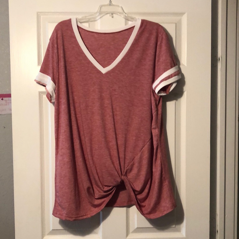 Size XL Mauve/Pink Knotted Shirt